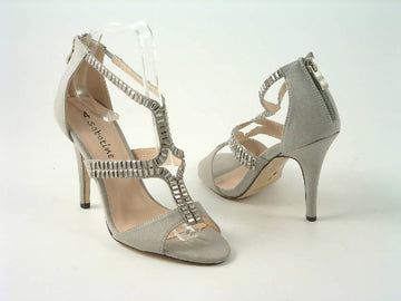 Glitz Shoes Sandal Faux Suede Pink, Grey Sabatiné High Heel Glitz Shoes